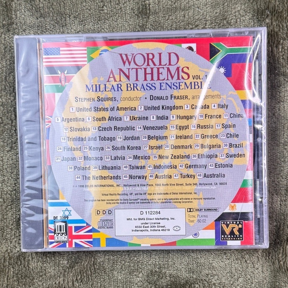 World Anthems Vol 1 Millar Brass Ensemble CD 48 Tracks Stephen Squires 1996 VR2